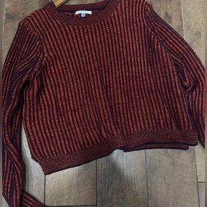 Cabi purple and oraande knit sweater . Xl